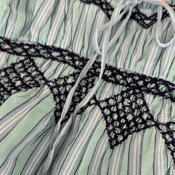 Free People Smocked Camisole with Tie Front and Ruffles - Picture 3 of 7